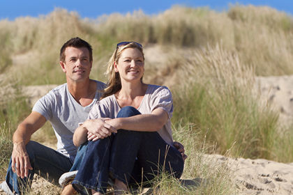 samen op het strand