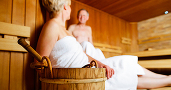 Mensen in de sauna