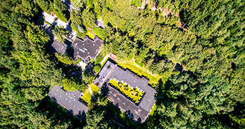 Luchtfoto van Fletcher Hotel-Restaurant Mooi Veluwe