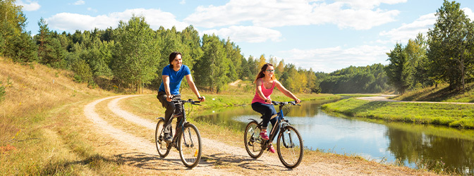 672 x 250 Fietsen in de natuur 
