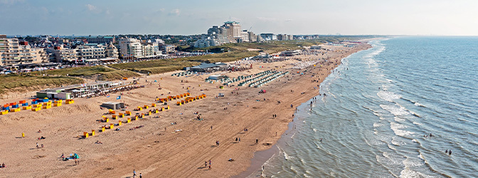672 x 250 Luchtfoto Noordwijk aan Zee