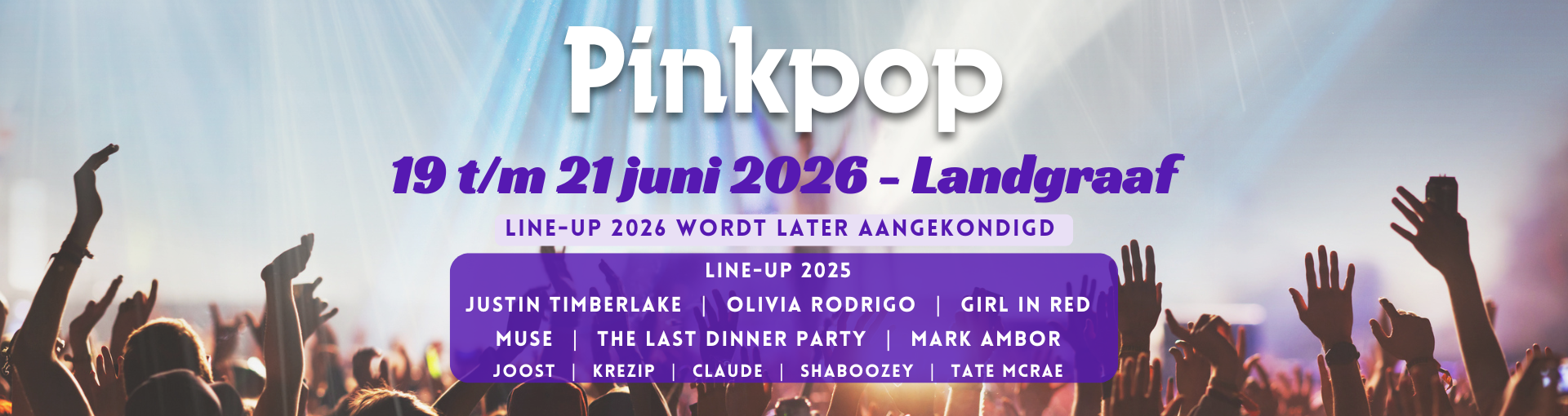 1920 x 510 Pinkpop 2026 data nog geen line-up