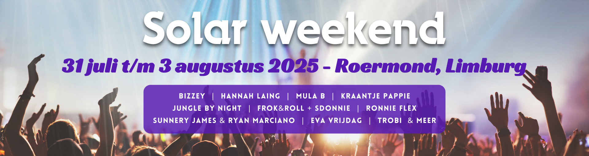 1920 x 510 Solar Weekend 2025 Line-up