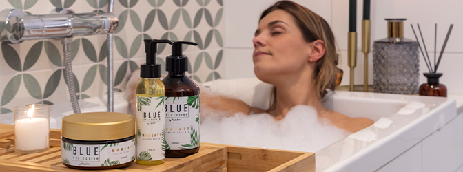 In bad met BLUE producten