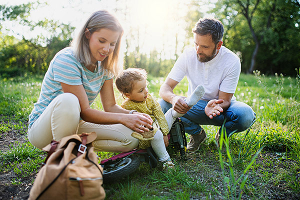 Gezin met klein kind