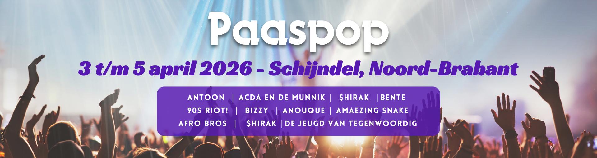 paaspop 2026 line up