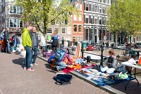 kleedjes markt in Amsterdam