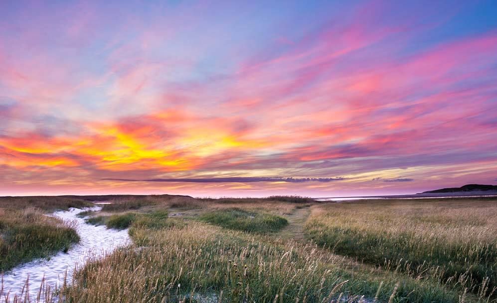 Zonsondergang in de Sluftervallei