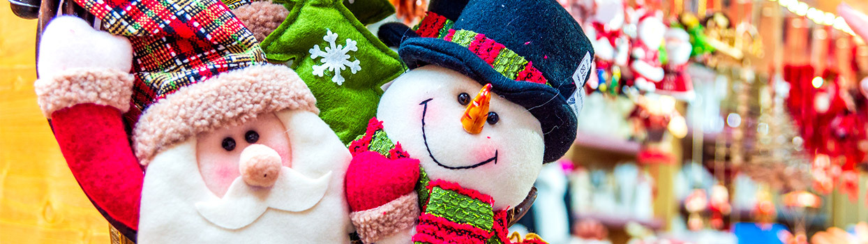 Kerstman en sneeuwpop