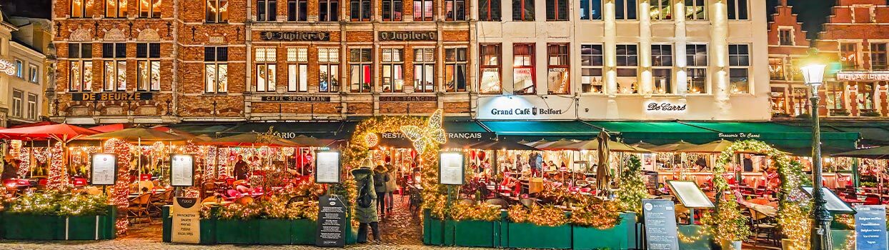 Sfeerbeeld van de kerstmarkt in Brugge