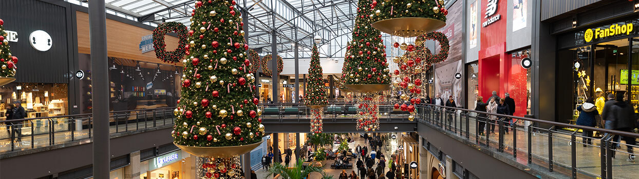 Centre O in Oberhausen met kerstversiering
