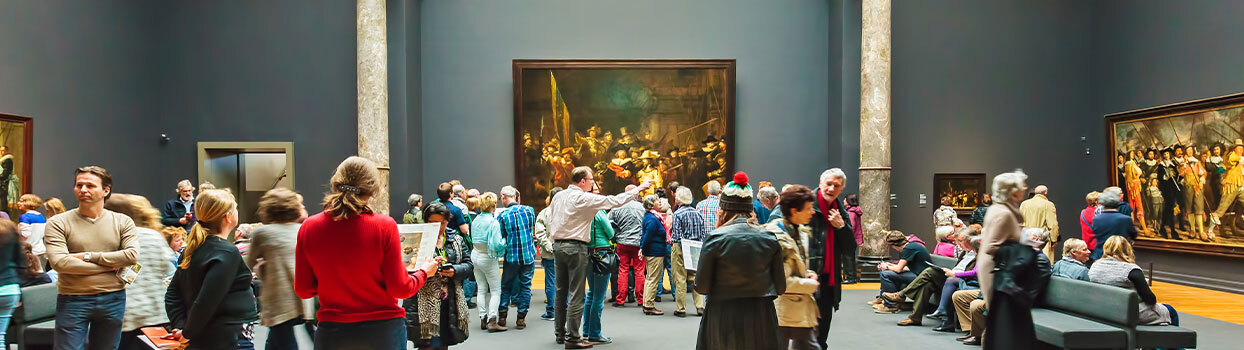 Interieur van het Rijksmuseum in Amsterdam