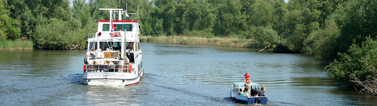 Rondvaartboot in de Biesbosch