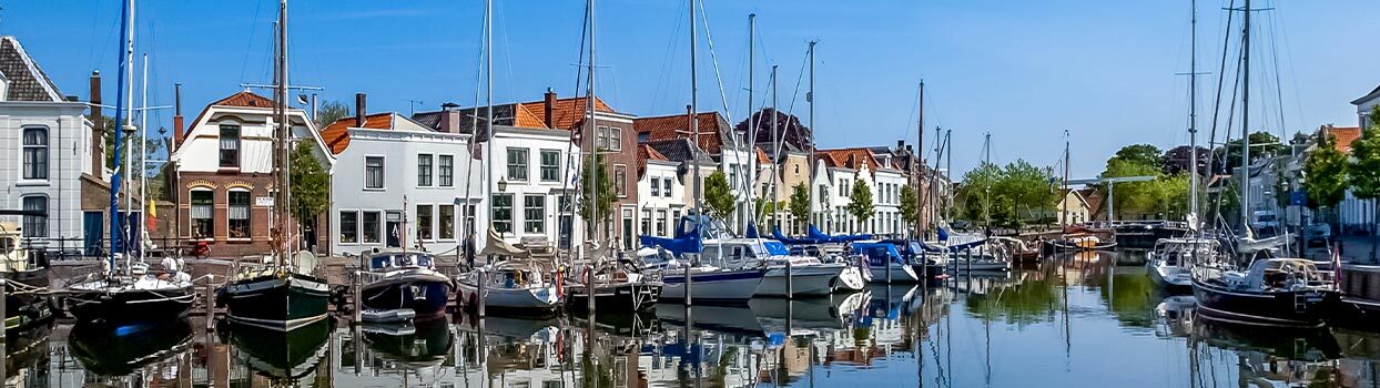 Boten in de oude haven van Goes
