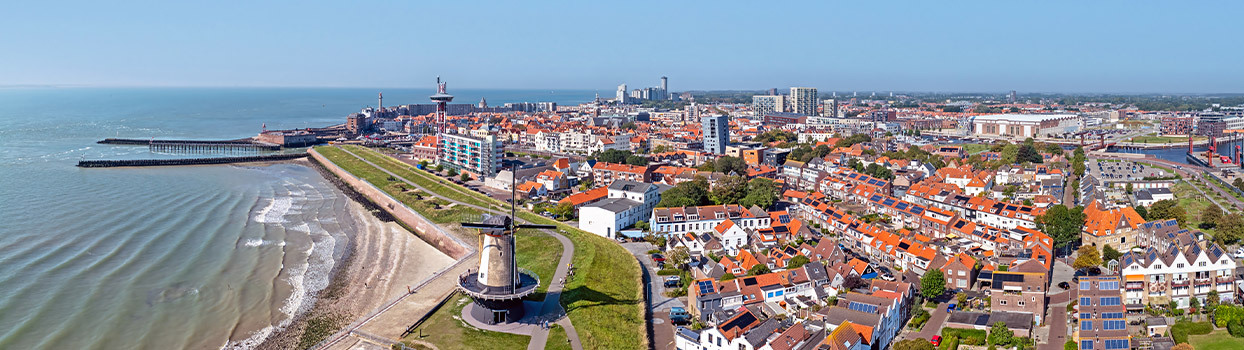 De boulevard van Vlissingen aan de Westerschelde