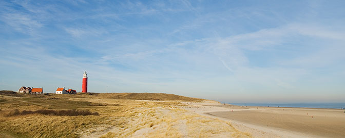 Strand van Texel bij de vuurtoren