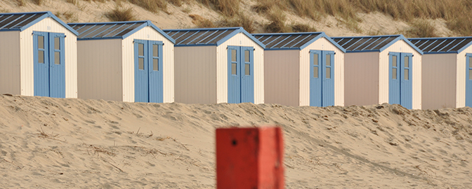 Strandhuisjes op Texel