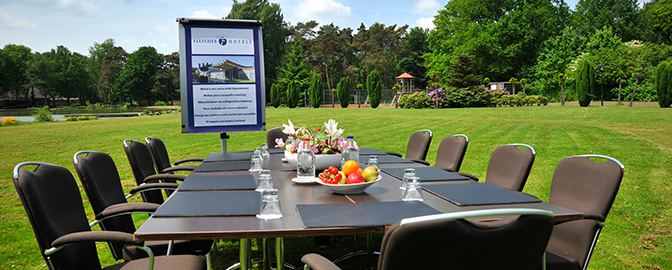 Buiten vergaderen bij Fletcher Hotel-Restaurant Doorwerth-Arnhem