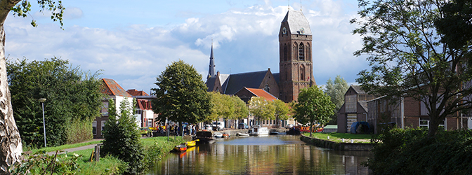 Kerk in het dorpje Oudewater